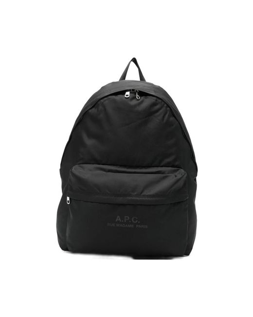 A.P.C. Tassen ,Zwart ,Nylon Backstage Nylon Cordura Rugzak in het Black voor heren