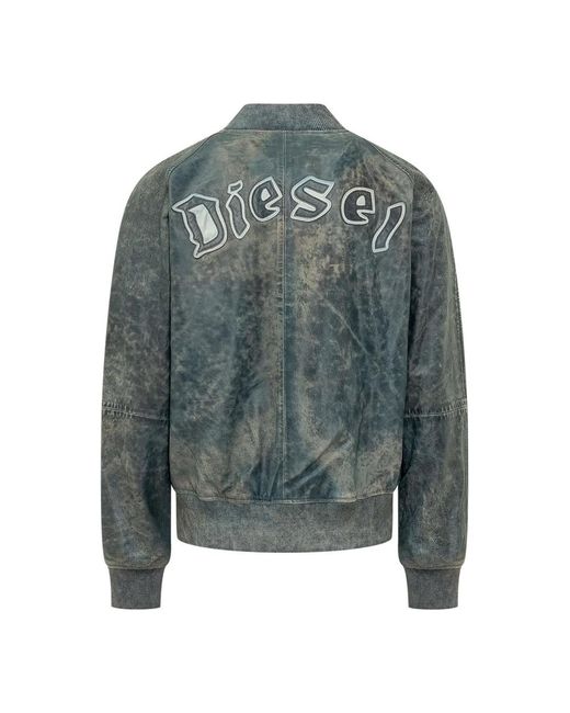 DIESEL Green Bomber Jackets for men