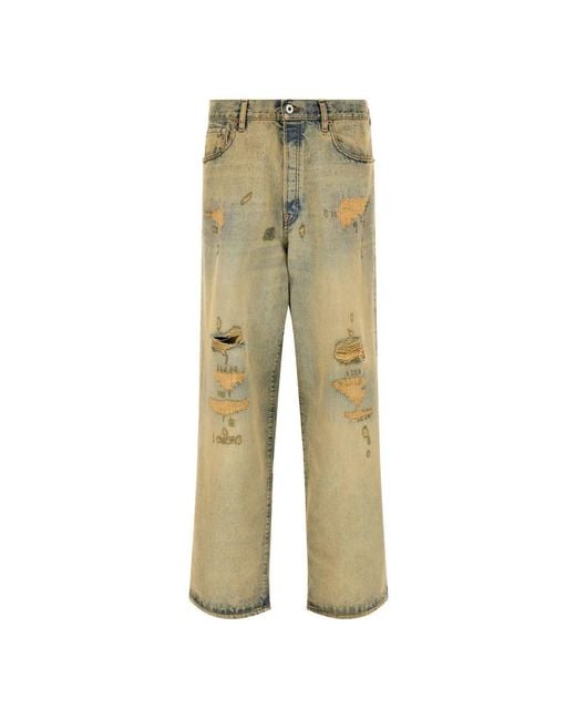 KENZO Natural Straight Jeans for men