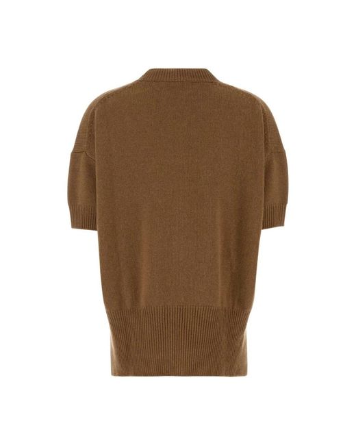 Jil Sander Brown Cashmere Knitwear