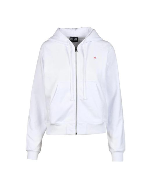 DIESEL Hoodies & Sweatvesten ,Wit ,Katoen Katoenmix Sweatshirt in het White