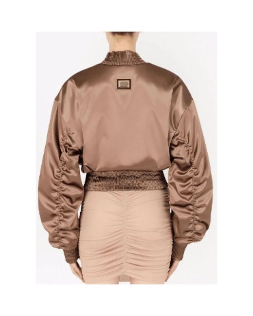 Dolce & Gabbana Brown Bomber Jackets