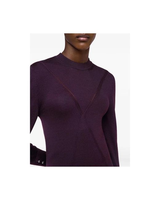 Rabanne Purple Round-Neck Knitwear