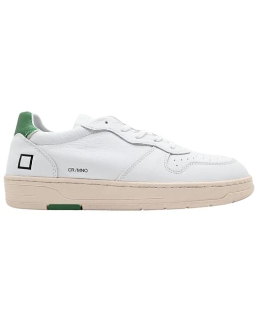 Date Court mono sneakers weiß-grün in White für Herren