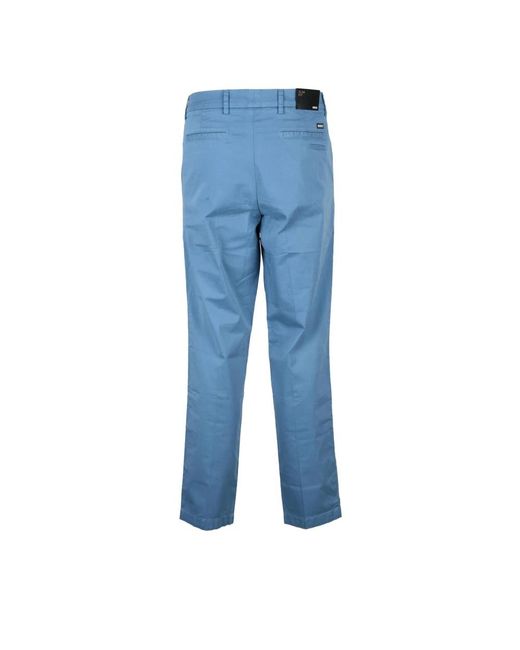 HUGO Baumwoll Elasthan Hose in Blue für Herren