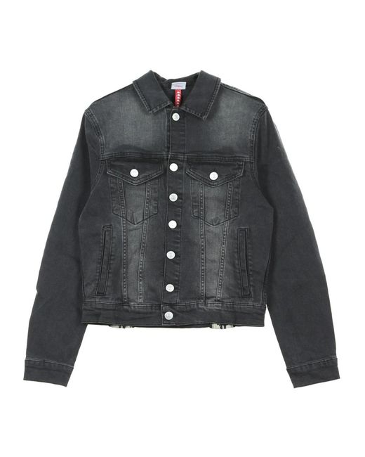 Kappa Jassen ,Zwart ,Katoen Jeans Jacket Banda Boetino in het Black voor heren