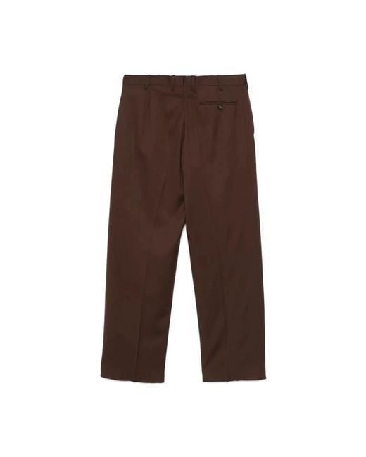 Giuliva Heritage Brown Straight Trousers for men