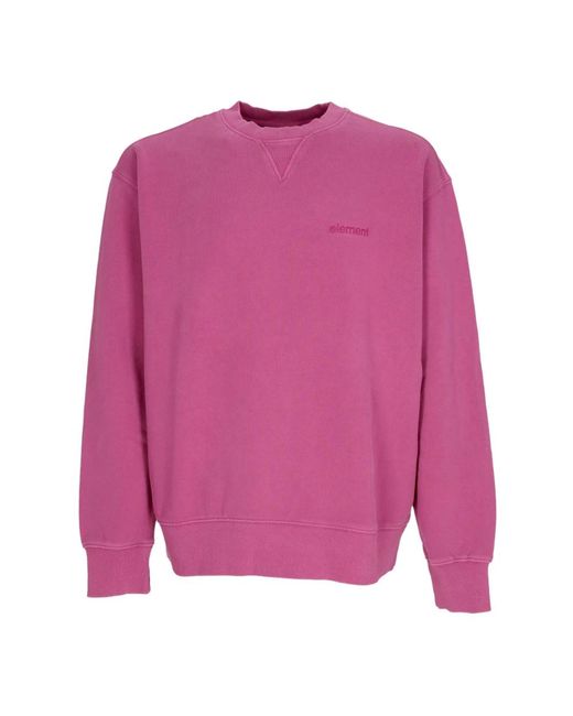 Element Hoodies & Sweatvesten ,Roze ,Katoen Lichtgewicht Crewneck Sweatshirt Diep Orchidee in het Pink voor heren