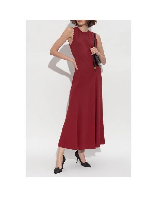 Ulla Johnson Kleedjes ,Rood ,Leer Jurk Clea in het Red