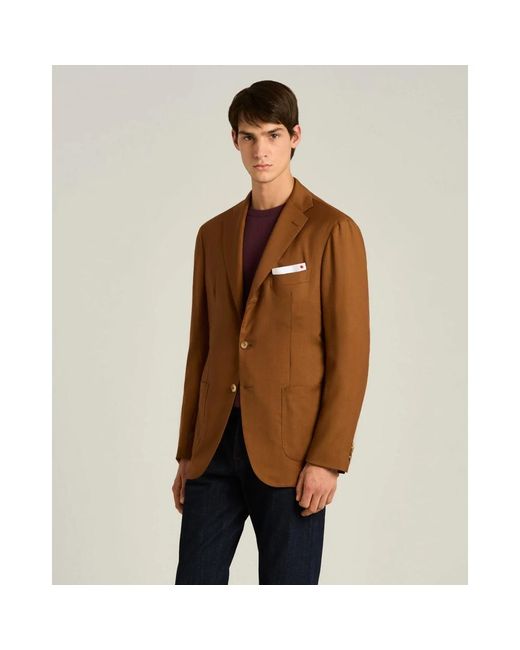 Kiton Cashmere Single-Breasted Jacket in het Brown voor heren
