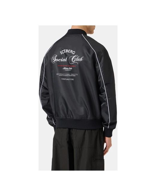 Bomber Jackets Iceberg de hombre de color Black