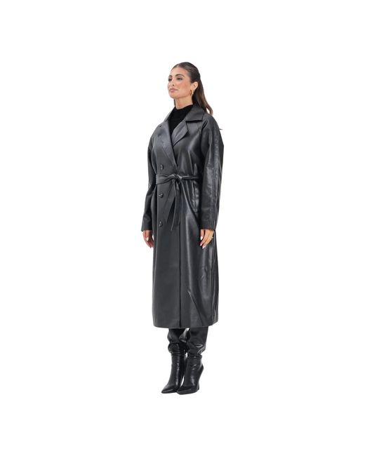 ONLY Zwarte Trenchcoat Voor Vrouwen in het Black