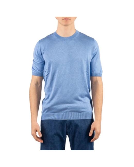 Gran Sasso Blue T-Shirts for men