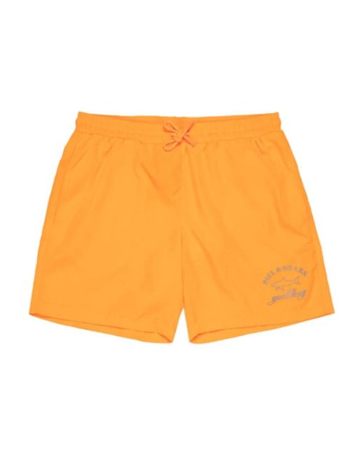 Paul & Shark Reflektierende badebekleidung in fluoreszierendem orange für Herren