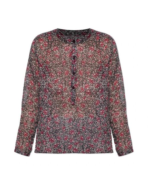 Isabel Marant Overhemden ,Rood ,Katoen Maria Top in het Purple