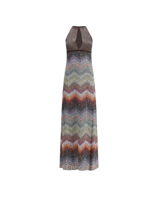 Missoni Kleedjes ,Veelkleurig ,Pailletten Korte Gebreide Jurk Met Pailletten Overal in het Multicolor