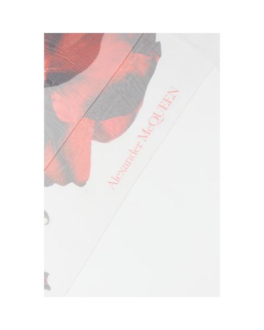 McQueen Gray Silk Scarves