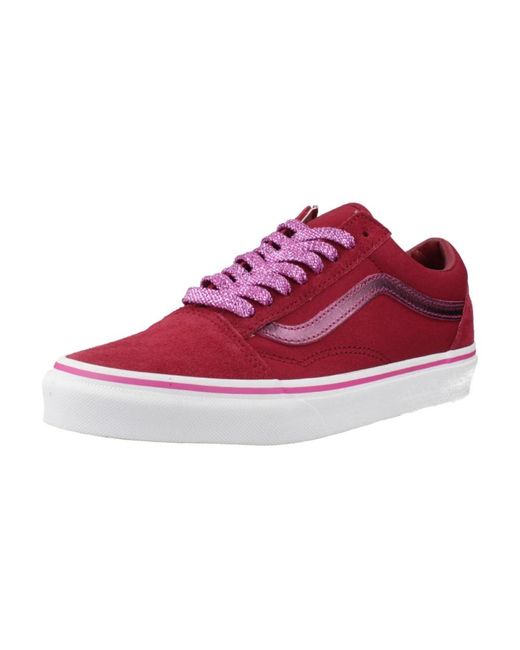 Vans Red Old Skool Mtlc
