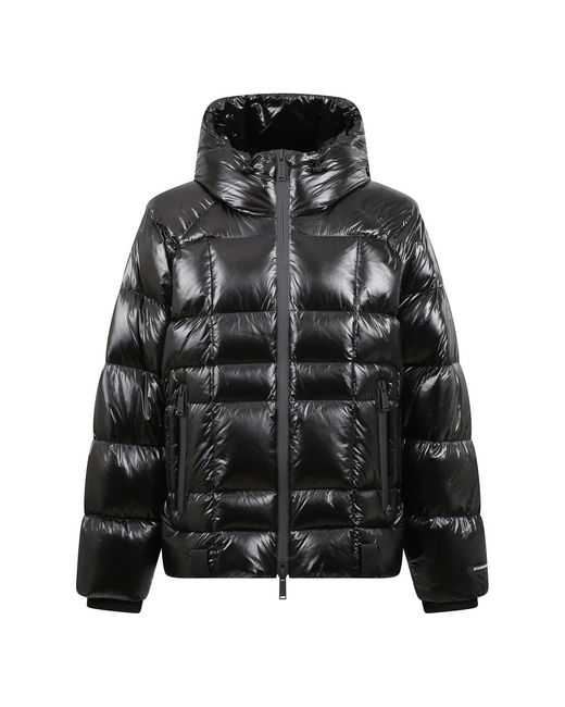 DSquared² Jassen ,Zwart ,Zwarte Technische Stof Hoodie Jas in het Black voor heren