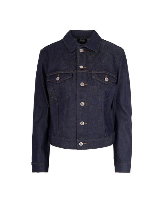 A.P.C. Jassen ,Blauw ,Denim Denim Jassen in het Blue