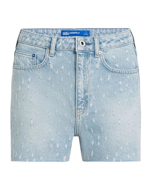 Karl Lagerfeld Blue Denim Shorts