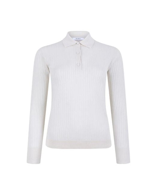 Max Mara White Cashmere Knitwear