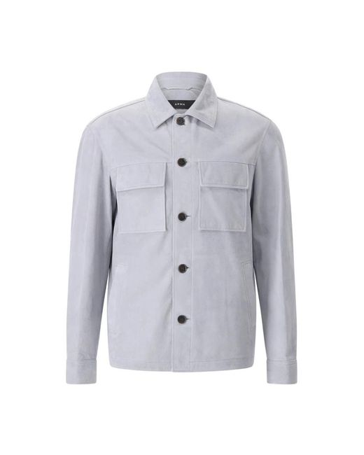 Arma Blue Leather Jackets for men