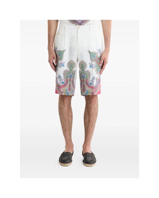 Etro White Bermudas for men