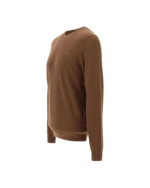 Sun 68 Sweater Basic in het Brown voor heren
