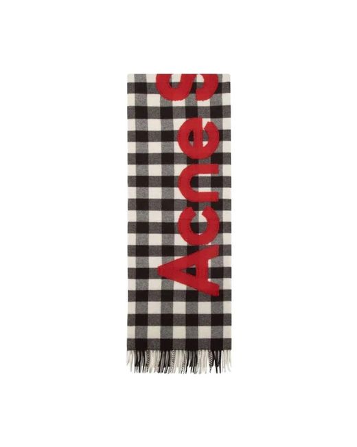 Acne Red Winter Scarves