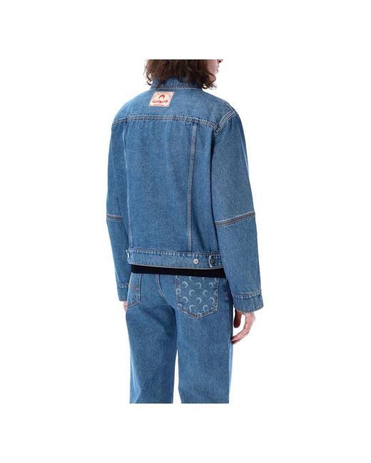 MARINE SERRE Denim Jackets in het Blue voor heren