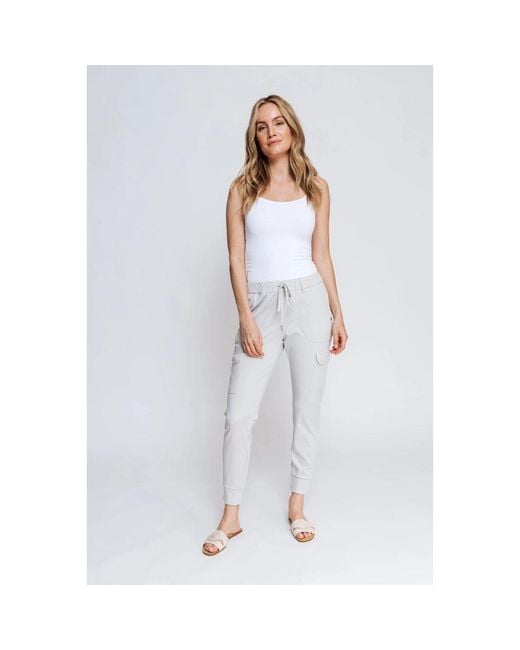 Zhrill White Slim-Fit Trousers