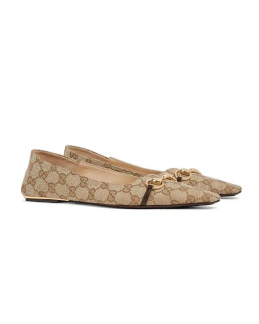 Gucci Natural Ballerina Shoes