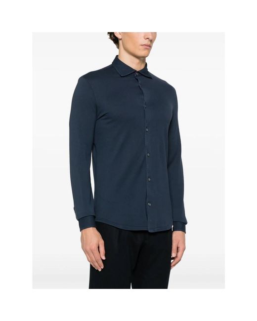 Fedeli Katoenen Overhemd in het Blue voor heren