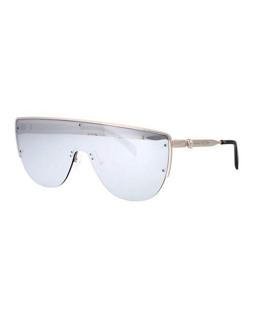 McQueen Accessoires ,Grijs ,Stijlvolle Zonnebril Am 0457S in het White voor heren