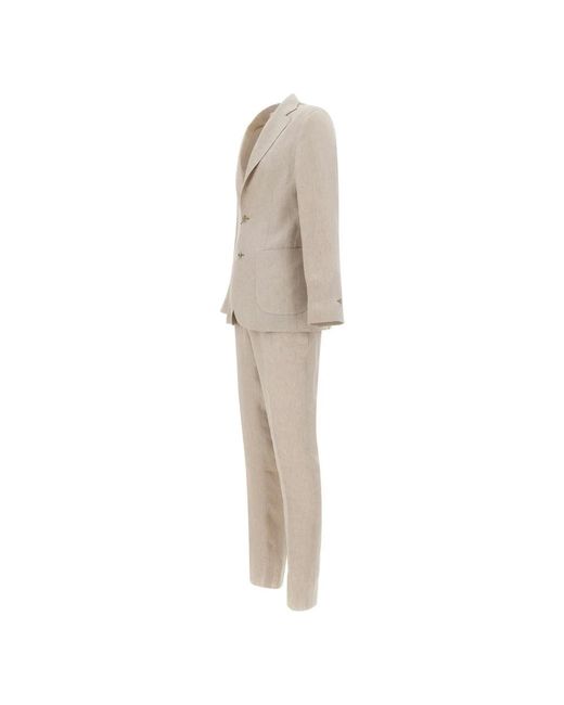 Barba Napoli Natural Single Breasted Suits for men