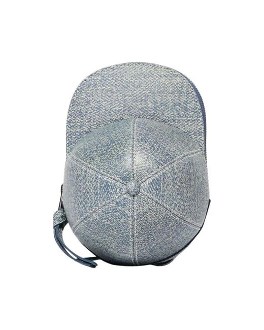 J.W. Anderson Gray Blau Leder Baseball Cap Tasche