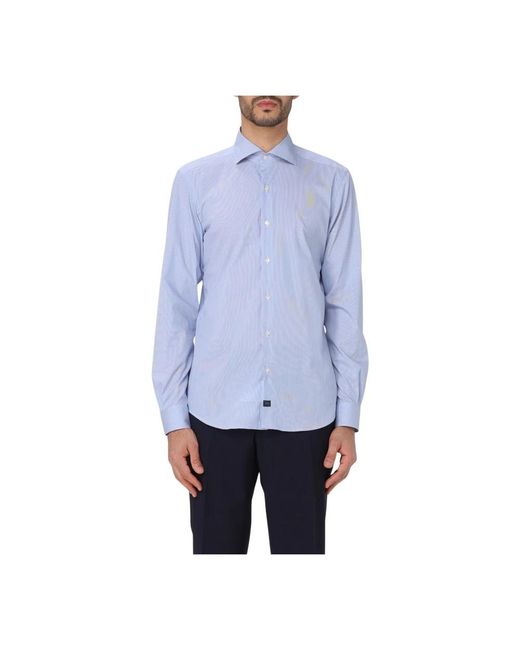 Fay Blue Casual Shirts for men