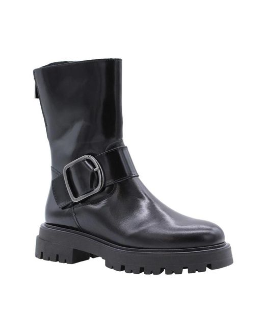 E mia Black Ankle Boots
