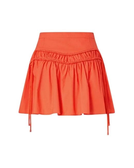 Pinko Red Short Skirts