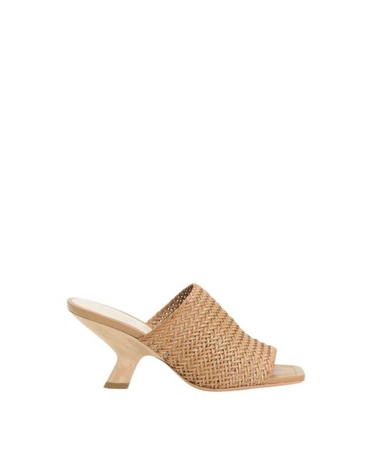 Twinset Natural Heeled Mules