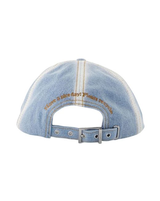 Ganni Accessoires ,Blauw ,Katoen Blauwe Katoenen Pet in het Blue