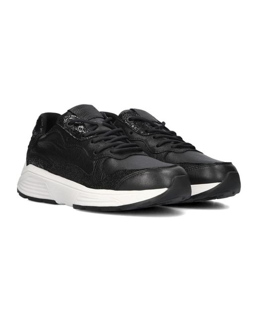 Xsensible Black Regenbogen Damen Sneakers Schwarz Leder