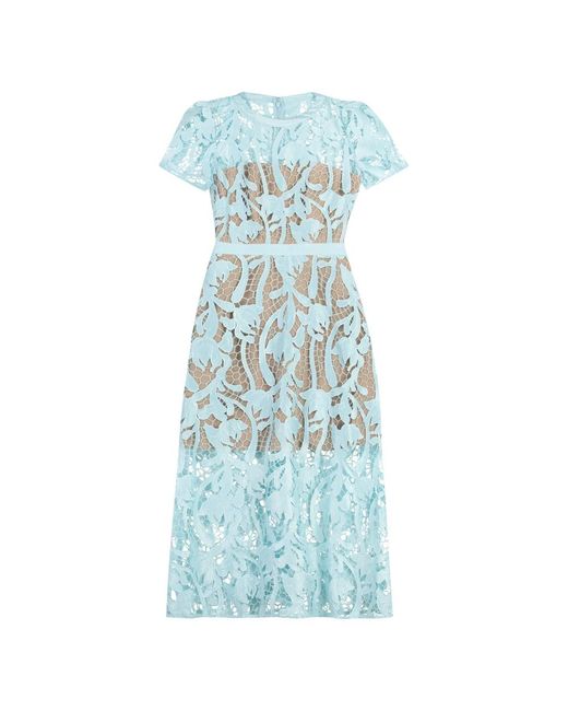 Self-Portrait Blue Midi Dresses