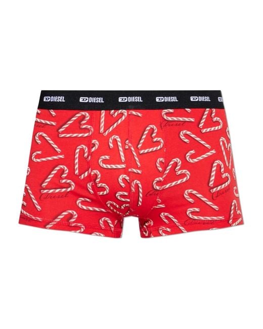 DIESEL Ondergoed ,Rood ,Katoen Boxer Briefs in het Red voor heren