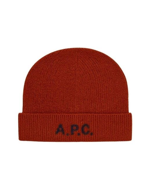 Beanies A.P.C. de hombre de color Red