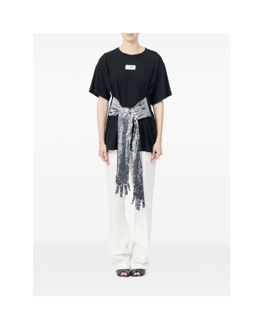 MM6 by Maison Margiela Black T-Shirts