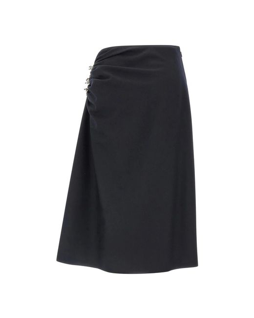Dries Van Noten Black Midi Skirts