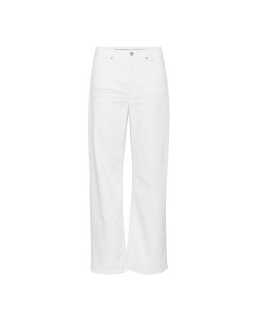 Wide Trousers My Essential Wardrobe de color White