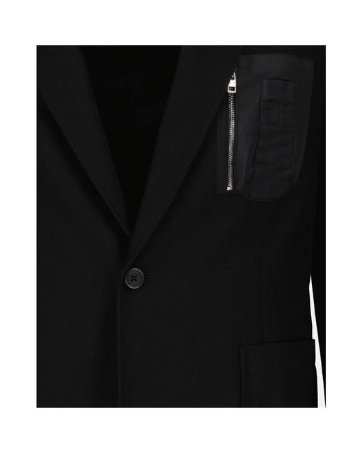 Alexander McQueen Zip blazer klassische passform baumwolle in Black für Herren